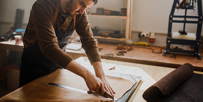 a carpenter cutting material