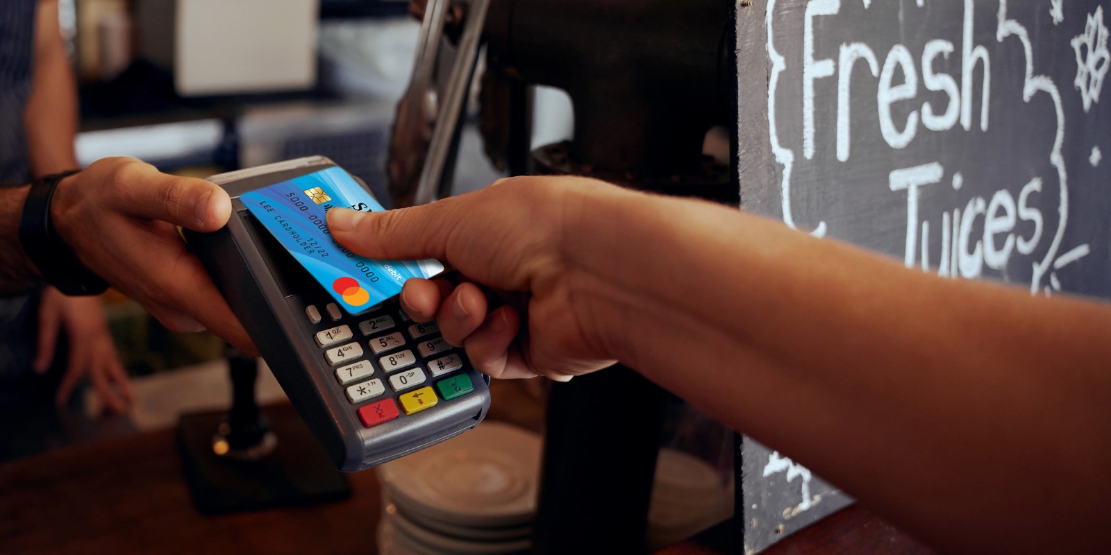 Contactless SMB Debit Card making a purchase