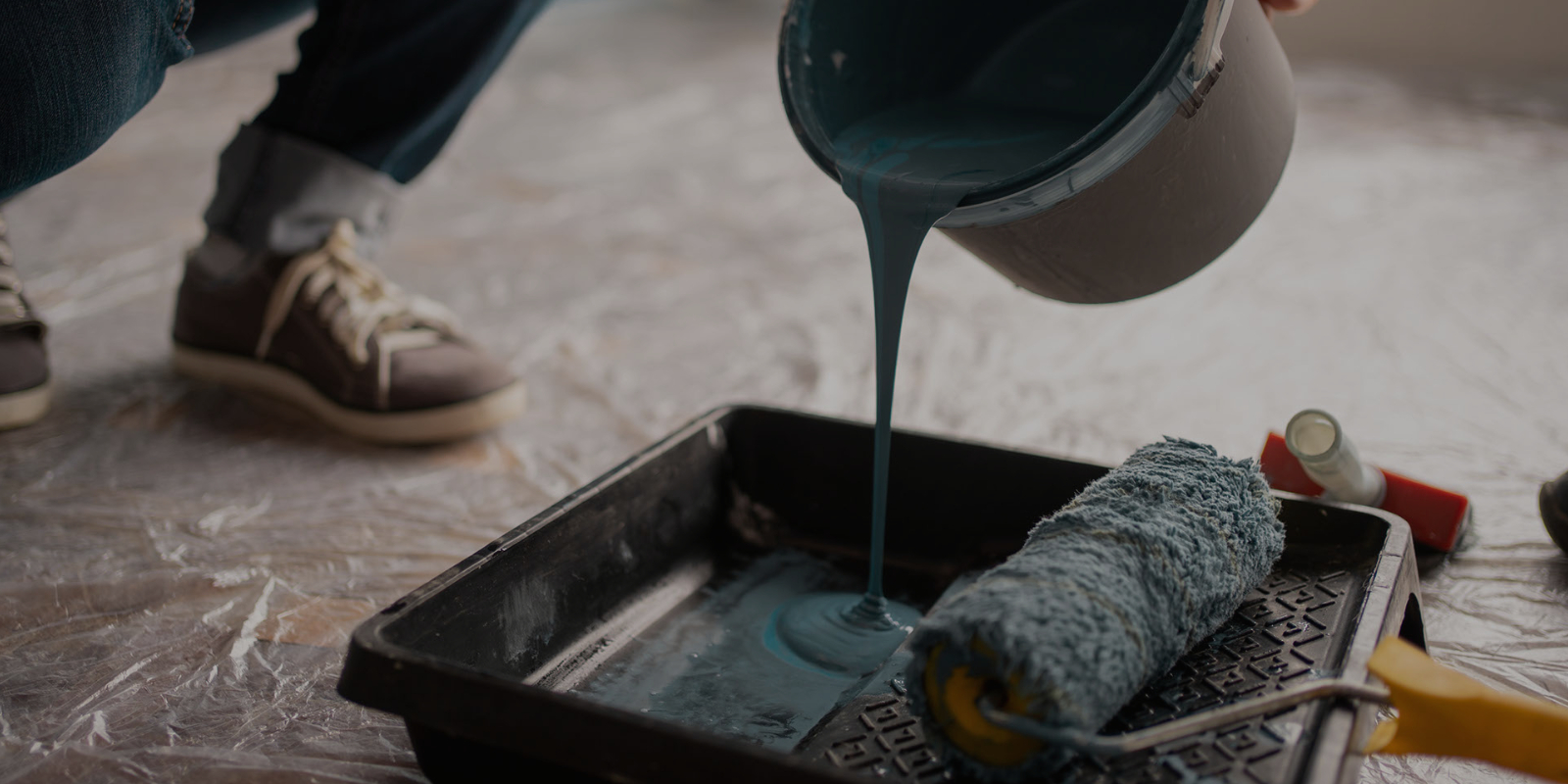 Pouring paint for home project