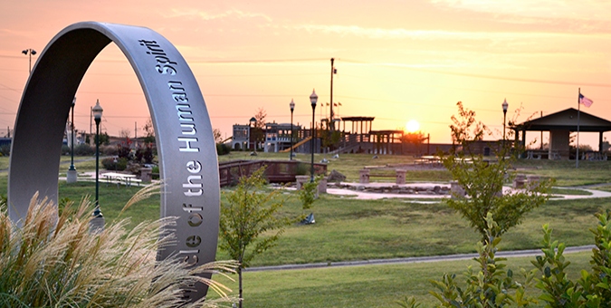 circle of the human spirit sculpture